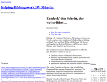 Tablet Screenshot of bildungswerk.kolping-ms.de